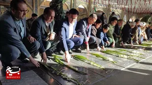 گلباران مزار مطهر شهدای ساوه
