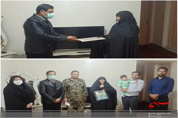 دیدار جمعی از کارمندان بسیج با خانواده شهید خانی شاهرودی در زاهدان