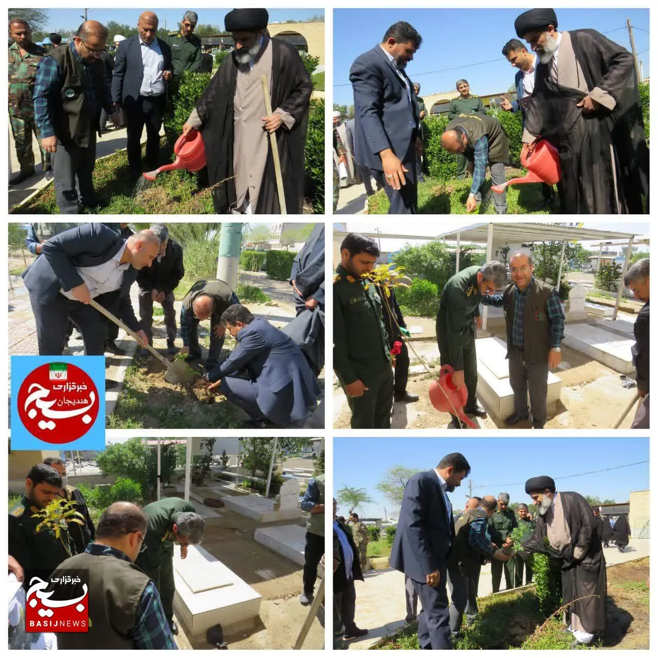 مراسم کاشت نهال بنام شهدا در هندیجان