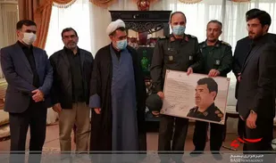 دیدار فرمانده سپاه عاشورا با خانواده مرحوم رضوانی