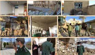 خدمات رسانی بسیج دانش آموزی سپاه فتح به دانش آموزان زلزله زده سی سخت