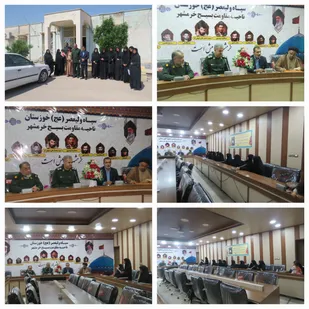 دیدار مدیریت آموزش و پرورش شهرستان خرمشهر به همراه جمعی از فرهنگیان و نخبگان با فرمانده سپاه به مناسبت عملیات وعده صادق