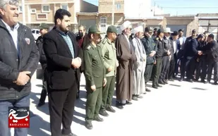 غبار روبی گلزار شهدای  شهر گلشن دهاقان به مناسبت دهه فجر