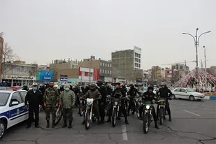 برگزاری رژه موتوری سپاه ناحیه ساوجبلاغ به مناسبت دهه فجر