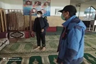 ضدعفونی مسجد اباعبدالله الحسین در زیباشهر زاهدان