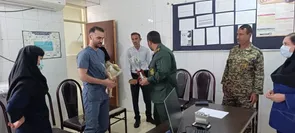 قدردانی فرمانده حوزه قدس قارون از پرستاران درمانگاه شبانه‌روزی»