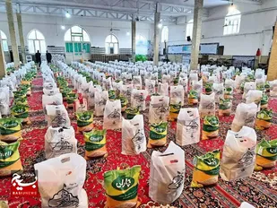 توزیع  700 بسته غذایی از محل درآمدهای موقوفه قیدار نبی (ع) میان خانواده های کم برخوردار شهرستان خدابنده