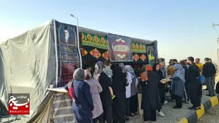 برپایی موکب پذیرایی رضوی در جاده شاهرود_ مشهد+ تصاویر
