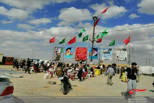 خدمات&zwnj;رسانی موکب بی بی زینب روستای امزاجرد به زوار