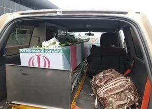 استقبال از پیکر پاک شهید گمنام در فرودگاه ایلام