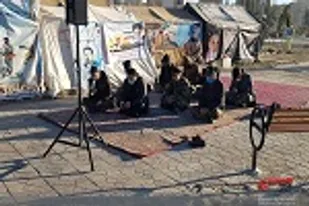 برپایی مراسم دعای ندبه در جوار گلزار شهدای گمنام مهرشهر