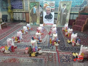 تهیه و توزیع ۱۵ پک بهداشتی و غذایی توسط جهادگران پایگاه بسیج شهید آوینی کرج