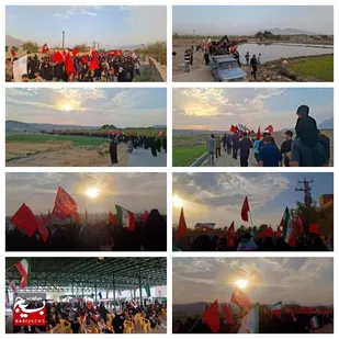 برگزاری باشکوه مراسم پیاده&zwnj;روی جاماندگان اربعین در شهر تشان بهبهان