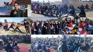 برگزاری جشن و جنگ شادی  در روستایی حاصر میل