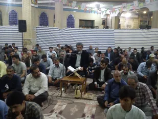 مراسم معنوی مناجات شعبانیه در شهر کیان
