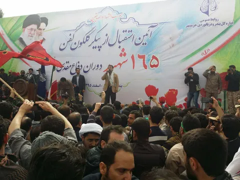 مراسم تشییع پیکر 165 شهید تازه تفحص شده در خرمشهر