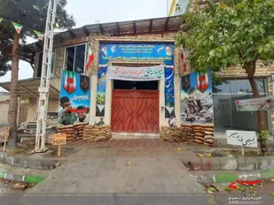 فضاسازی و آذین پایگاه محمد رسول الله روستای لاسجرد شهرستان سرخه به همت بسیجیان