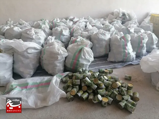 کشف 11000 قوطی کنسرو تاریخ گذشته از سوی بازرسان قرارگاه شهید امانی   پاکدشت
