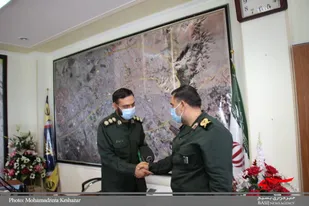 دیدار مدیر کل حفظ آثار و ارزش های دفاع مقدس و مدیر کل بنیاد شهید و امور ایثارگران کرمان با فرمانده سپاه ثارالله