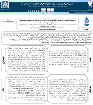 پذیرش مقاله مسئول کارگروه تخصصی آب و محیط زیست فارس با همکاری سردبیر خبرگزاری بسیج فارس در نهمین کنفرانس ملی مدیریت منابع آب ایران