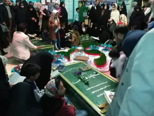 برگزاری مراسم ساعت تحویل در حرم شهدای گمنام شاهرود