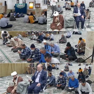 قرائت زیارت امین الله در مصلی حرم جعفر بن موسی الکاظم (ع)