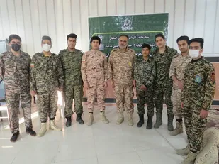 دیدار فرمانده لشکر ۱۴امام حسین علیه السلام با بسیجیان و ررمندگان گردان۱۱۷امام حسین علیه السلام