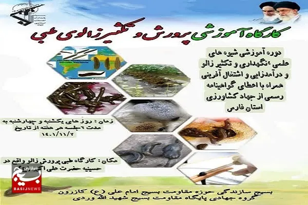 کارگاه آموزشی پرورش و تکثیر زالوی طبی در کازرون برگزار می‌شود