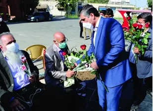دیدار  مدیران ارشد شهرستان ری با سالمندان آسایشگاه  کهریزک
