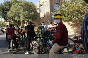همایش دوچرخه&zwnj;سواری بسیجیان پایگاه امام محمدباقر(ع) همدان