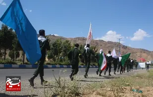 حرکت حماسی کاروان ۱۰۰۰ نفری دو امدادی عاشقان حسینی، زائران خمینی در گلپایگان