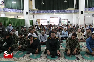 حضور بسیجیان حوزه مقاومت بسیج نجف اشرف در نماز جمعه آبدان