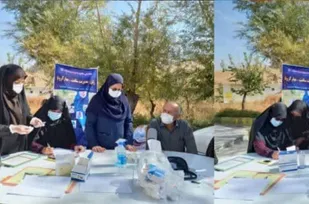 میز خدمت به همت بسیج جامعه پزشکی در دامغان برگزار شد
