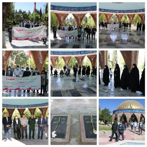 غبارروبی و عطرافشانی مزار شهدای گرانقدر شهرستان ایلام
