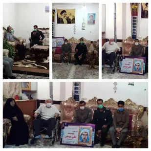 دیدار مسئول سازمان بسیج عشایری سپاه امیرالمؤمنین (ع) از خانواده شهدا در دهلران