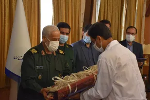 همایش تجلیل از نیرو های جهادگر بهداری نیروی زمینی سپاه در پیک پنجم ویروس کرونا در گلستان