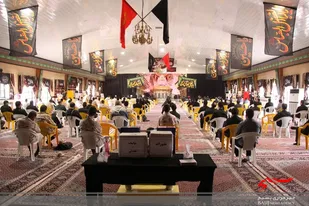 رزمندگان لشکر عملیاتی ۵ نصر عزادار سید الشهدا (ع)
