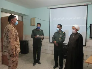 برگزاری مراسم روز سرباز در ناحیه مقاومت بسیج سپاه شهرستان منوجان