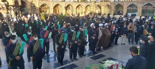 پرچم سیاه بارگاه مطهر امامزاده حسین(ع) تعویض شد