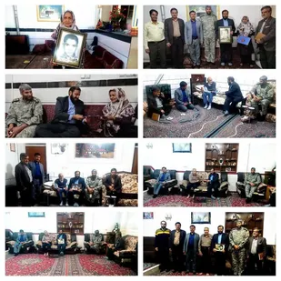 دیدار با چند خانواده شهید در شهرستان زرند انجام شد