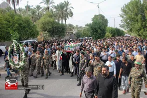 تشییع باشکوه پیکر شهید والامقام مهدی سلیمی در روستای رودفاریاب دشتستان