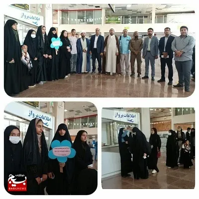 اعزام منتخبان چهل و یکمین دوره مسابقات قرآن ، عترت و نماز بسیج دانش آموزی بوموسی به مسابقات استانی