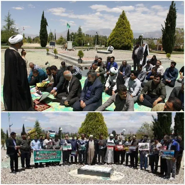 تجمع دانشجویان دانشگاه هایتک کرمان در همبستگی با دانشجویان آمریکایی