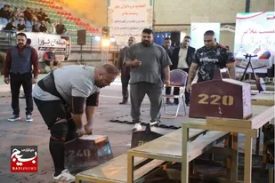 مسابقات قویترین مردان ایران در ملایر برگزار شد