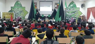 بزرگداشت سالروز شهادت سردار سلیمانی توسط دانش آموزان بسیجی شاهرود+ تصاویر
