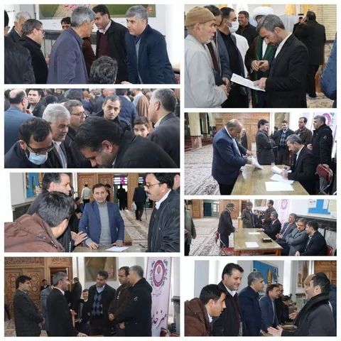 برگزاری میزخدمت جهادی در محل مصلی اعظم شهرستان بناب
