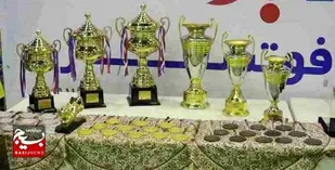 اختتامیه مسابقات فوتسال جام رمضان در جوین/تیم هلال احمر قهرمان شد