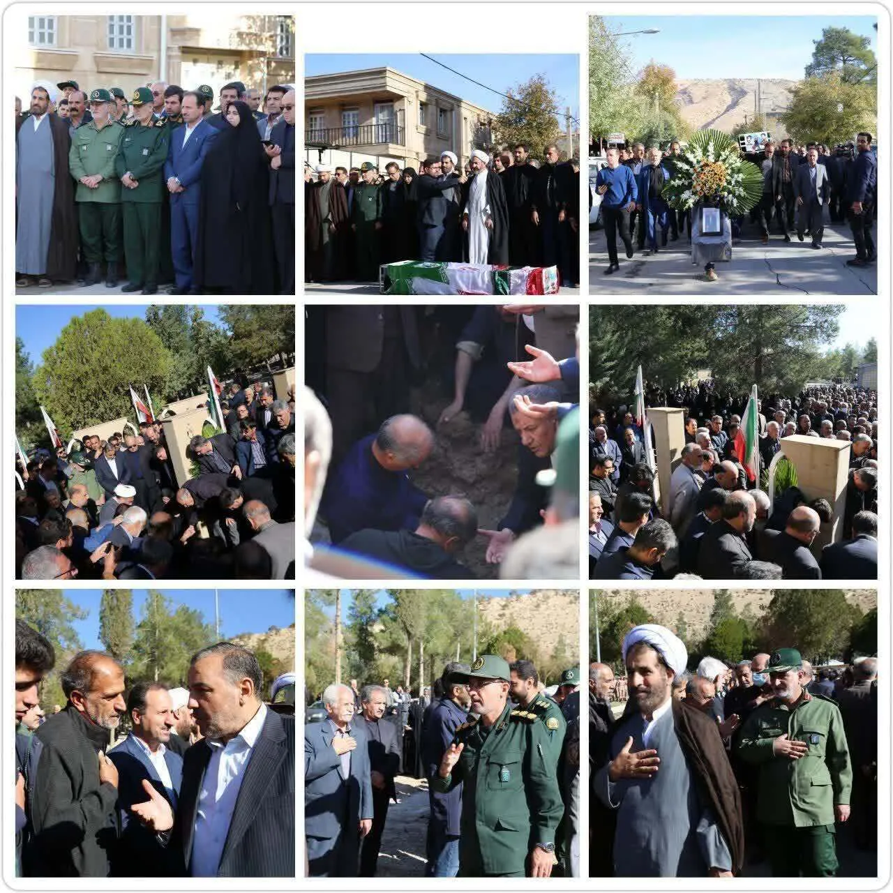برگزاری مراسم تشییع پیکر حاج جاسم پیرحیاتی پدر شهیدان پیرحیاتی» در شهرستان ایوان