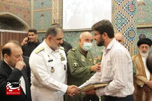 مراسم گرامی&zwnj;داشت هفته دفاع مقدس با حضور فرمانده نیروی دریایی ارتش در مسجد غدیر پاسداران تهران