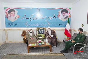 دیدار مسئول نمایندگی ولی فقیه ناحیه نیکشهر با امام جمعه شهرستان